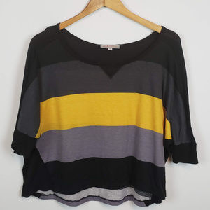 Julie's Closet Womens Striped Short Sleeve Blouse